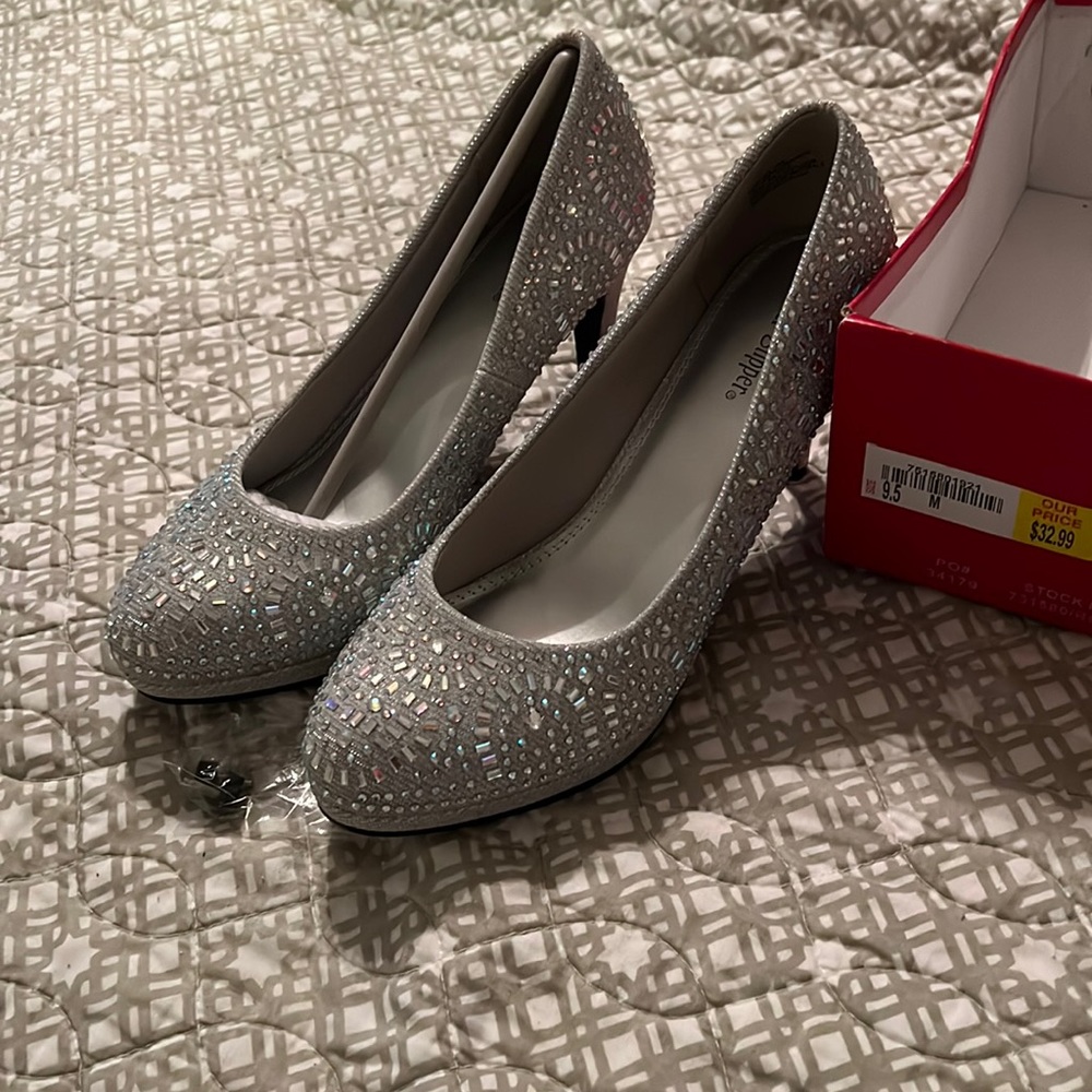 Silver slipper 9.5